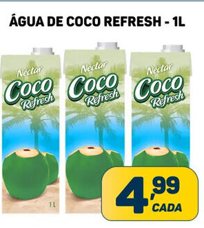 Dom Atacadista ÁGUA DE COCO REFRESH - 1L oferta