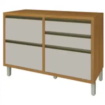 Novo Mundo Gabinete baronesa em mdf 1 porta 4 gavetas oferta