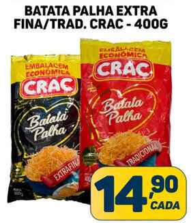 Dom Atacadista BATATA PALHA EXTRA FINA/TRAD. CRAC - 400G oferta
