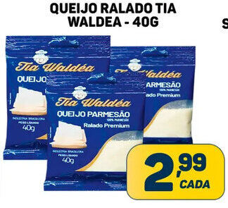 Dom Atacadista QUEIJO RALADO TIA WALDEA-40G oferta