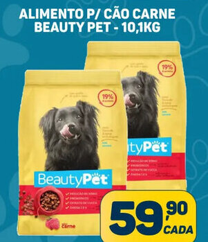 Dom Atacadista ALIMENTO P/ CÃO CARNE BEAUTY PET-10,1KG oferta