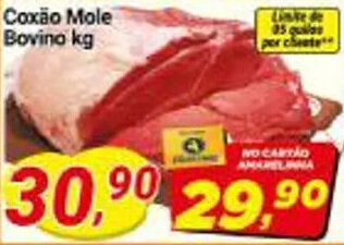 Amarelinha supermercados Coxão Mole Bovino kg oferta