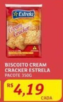 Assaí Atacadista BISCOITO CREAM CRACKER ESTRELA PACOTE 350G oferta