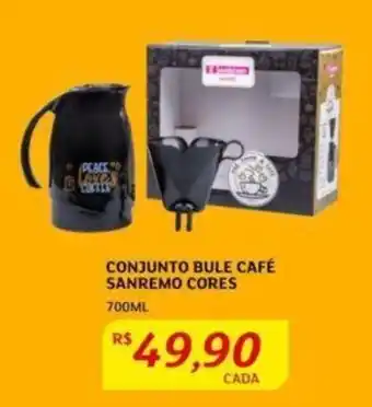 Assaí Atacadista CONJUNTO BULE CAFÉ SANREMO CORES 700ML oferta