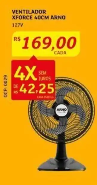 VENTILADOR XFORCE 40CM ARNO 127V