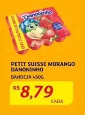 Assaí Atacadista PETIT SUISSE MORANGO DANONINHO BANDEJA 480G oferta
