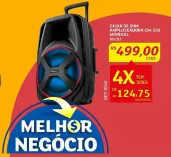 Assaí Atacadista CAIXA DE SOM AMPLIFICADORA CM-550 MONDIAL BIVOLT oferta