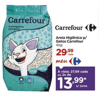 Carrefour Areia Higiênica p/ Gatos Carrefour 4kg oferta