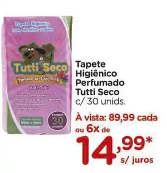 Carrefour Tapete Higiênico Perfumado Tutti Seco c/30 unids/ oferta