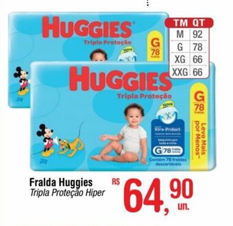 Fort Atacadista Fralda Huggies Tripla Proteção Hiper oferta