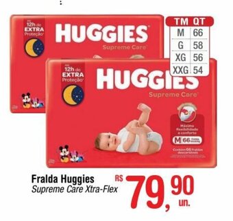 Fort Atacadista Fralda Huggies Supreme Care Xtra-Flex oferta