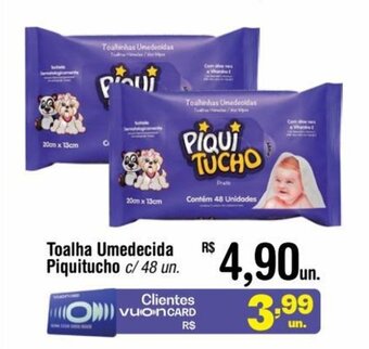 Toalha Umedecida Piquitucho c/ 48 un.