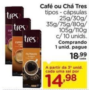 Carrefour Café ou Chá Tres tipos - cápsulas oferta