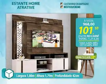 Lojas Cem ESTANTE HOME ATRATIVE oferta