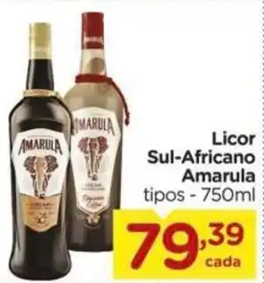 Carrefour Licor Sul-Africano Amarula tipos - 750ml oferta