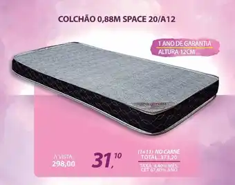 COLCHÃO 0,88M SPACE 20/A12