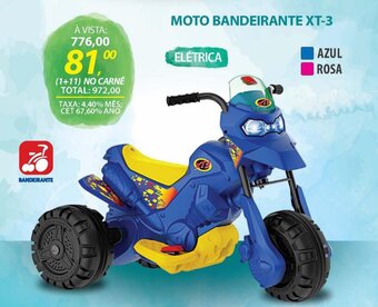 Lojas Cem MOTO BANDEIRANTE XT-3 oferta