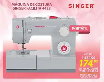 Lojas Cem MÁQUINA DE COSTURA SINGER FACILITA 4423 oferta