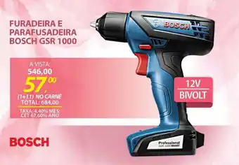 FURADEIRA E PARAFUSADEIRA BOSCH GSR 1000