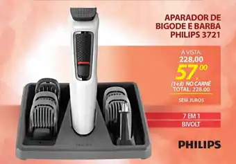 Lojas Cem APARADOR DE BIGODE E BARBA PHILIPS 3721 oferta