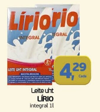Cometa Supermercados Leite uht LÍRIO integral 1L oferta