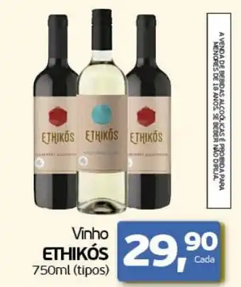 Cometa Supermercados Vinho ETHIKOS 750ml (tipos) oferta