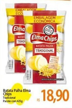 Atacadão Batata Palha Elma Chips Tradicional Pacote com 425g oferta