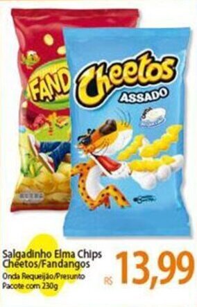 Atacadão Salgadinho Elma Chips Cheetos/Fandangos Onda Requeijão/Presunto Pacote com 230g oferta