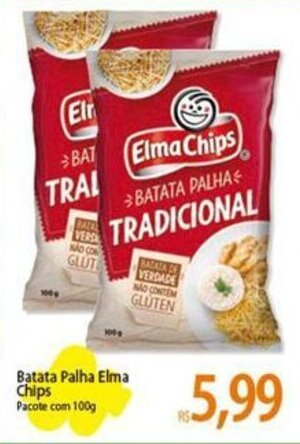 Atacadão Batata Palha Elma Chips Pacote com 100g oferta