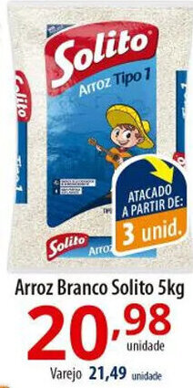 Akki Atacadista Arroz Branco Solito 5kg oferta