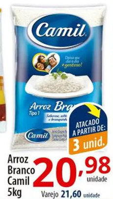 Akki Atacadista Arroz Branco Camil 5kg oferta