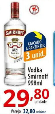 Akki Atacadista Vodka Smirnoff 998ml oferta