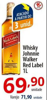 Akki Atacadista Whisky Johnnie Walker Red Label 1L oferta
