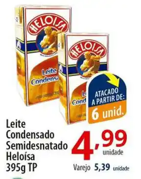 Akki Atacadista Leite Condensado Semidesnatado Heloísa 395g TP oferta