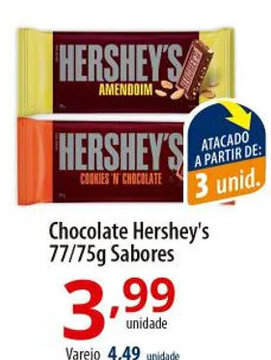Chocolate Hershey's 77/75g Sabores