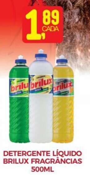 Fort Atacadista DETERGENTE LÍQUIDO BRILUX FRAGRÂNCIAS 500ML oferta