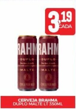 Fort Atacadista CERVEJA BRAHMA DUPLO MALTE LT 350ML oferta