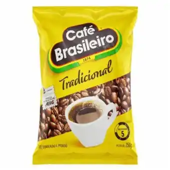 Serrano Supermercado Café brasileiro tradicional torrado e moído pacote 250g oferta