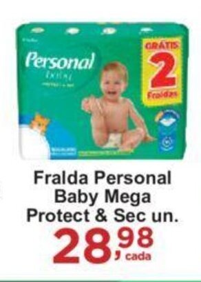 Rossi Supermercado Fralda Personal Baby Mega Protect & Sec un. oferta