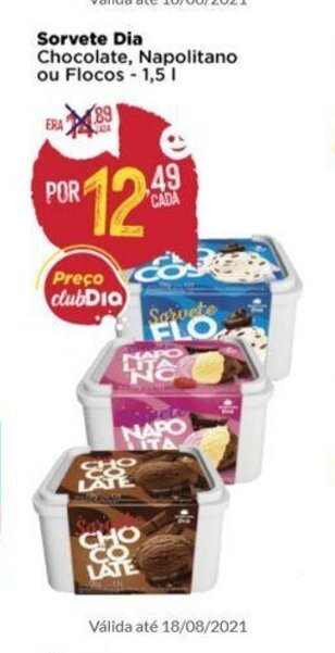 Dia Sorvete Dia 1.5L oferta