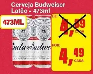 Rede Supermarket Cerveja Budweiser Latão 473ml oferta
