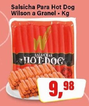 Rede Supermarket Salsicha Para Hot Dog Wilson a Granel - Kg oferta