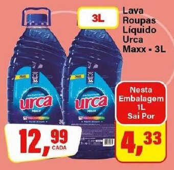 Rede Supermarket Lava Roupas Líquido Urca Maxx - 3L oferta