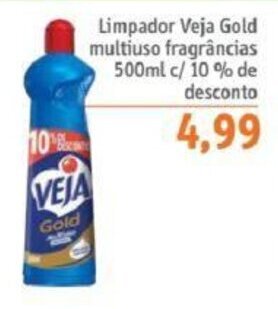 Sonda Limpador Veja Gold multiuso fragrâncias 500ml c/ 10 % de desconto oferta
