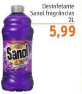 Sonda Desinfetante Sanol fragrâncias 2L oferta