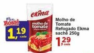 Rossi Supermercado Molho de Tomate Refogado Ekma sache 250g oferta