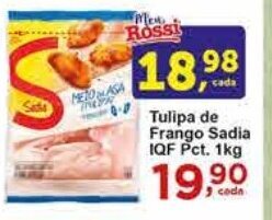 Rossi Supermercado Tulipa de Frango Sadia IQF pct. 1kg oferta