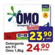Rossi Supermercado Detergente em Pó Omo 1,6kg oferta