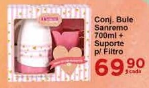 Rossi Supermercado Conj. Bule Sanremo 700ml+ Suporte p/ Filtro oferta
