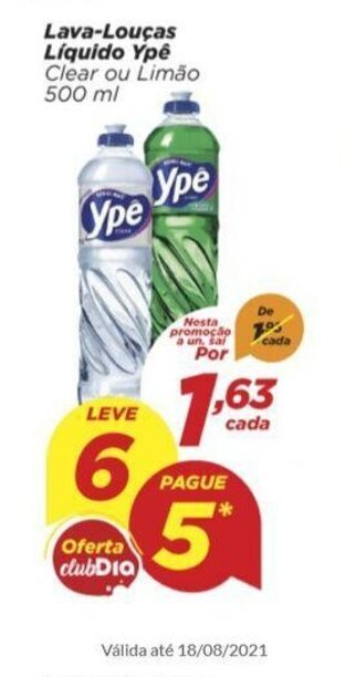 Dia Lava Loucas Liquido Ype 500ml oferta